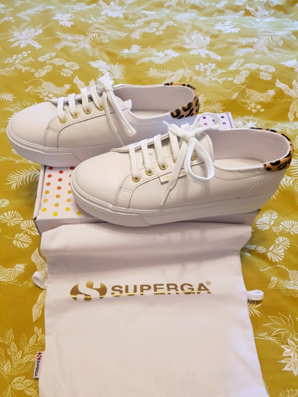 leather platform superga
